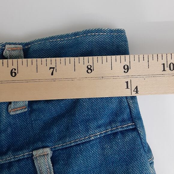 Vintage French Toast Patchwork Denim Belt Loop Stacked Jeans Kids 4S Custom Rare - Picture 12 of 14
